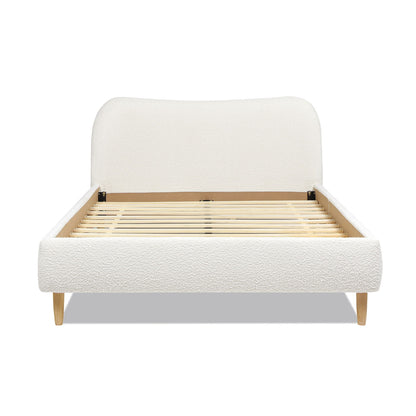 Roman - Curved Headboard Upholstered Platform Bed - The Sleep Loft - Online Mattress Showroom NYC