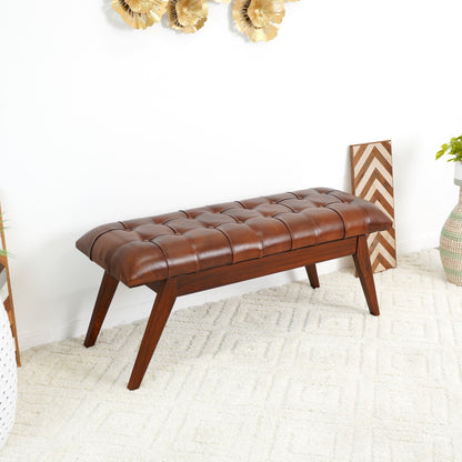 Maja - Bench - Cognac / Dark Brown - The Sleep Loft - Online Mattress Showroom NYC