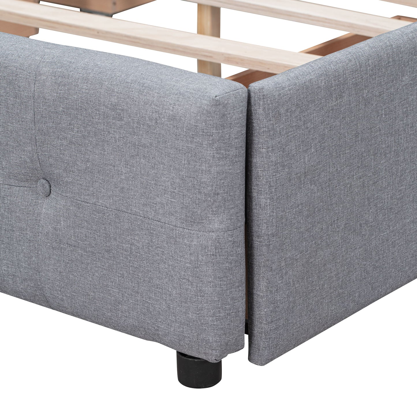 Upholstered Platform Bed With Classic Headboard And Drawers, No Box Spring Needed - The Sleep Loft - Online Mattress Showroom NYC