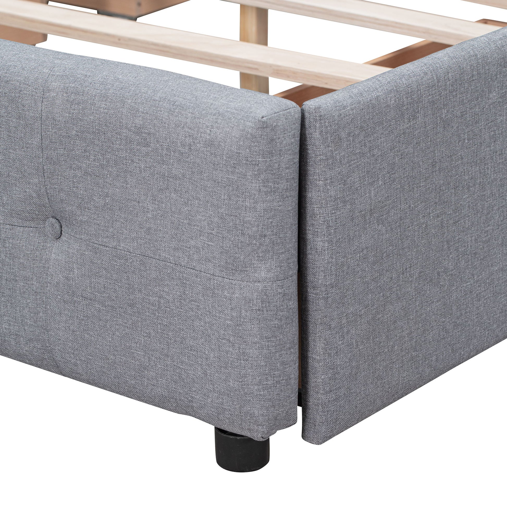 Upholstered Platform Bed With Classic Headboard And Drawers, No Box Spring Needed - The Sleep Loft - Online Mattress Showroom NYC