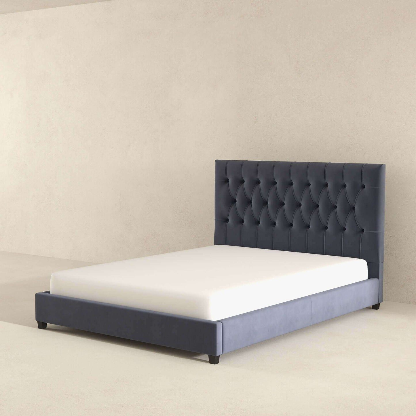 Donald - Mid-Century Modern Upholstered Platform Bed - The Sleep Loft - Online Mattress Showroom NYC