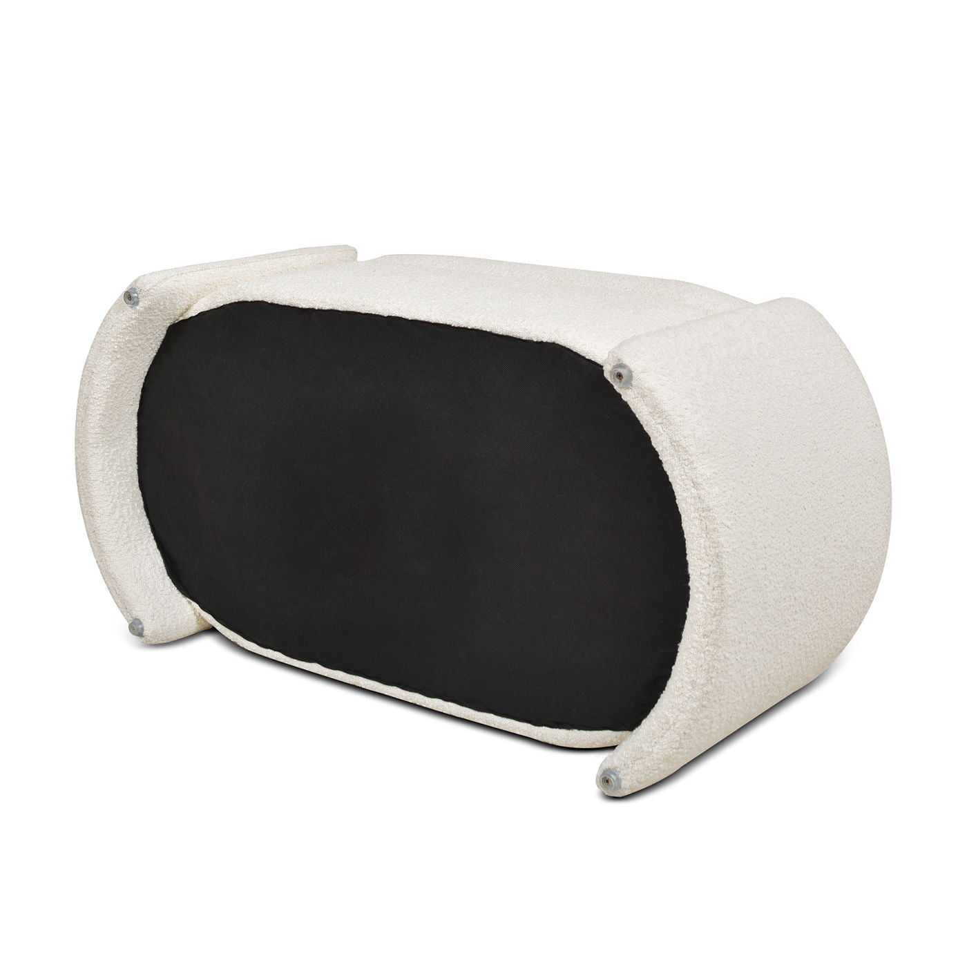 Fuji - Oval Storage Bench, Upholstered - Ivory White - The Sleep Loft - Online Mattress Showroom NYC