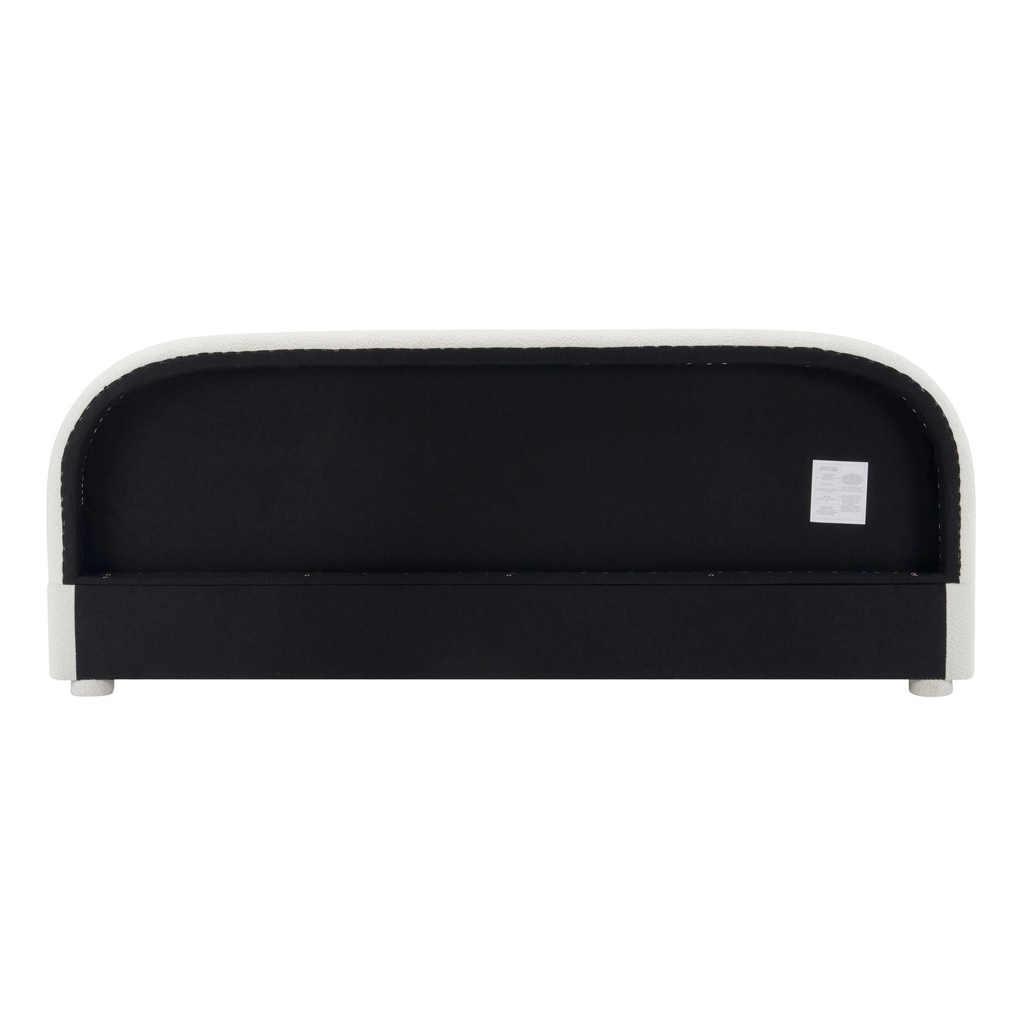 Upholstered Simple Modern Bedroom Bed With Curved Headboard - The Sleep Loft - Online Mattress Showroom NYC