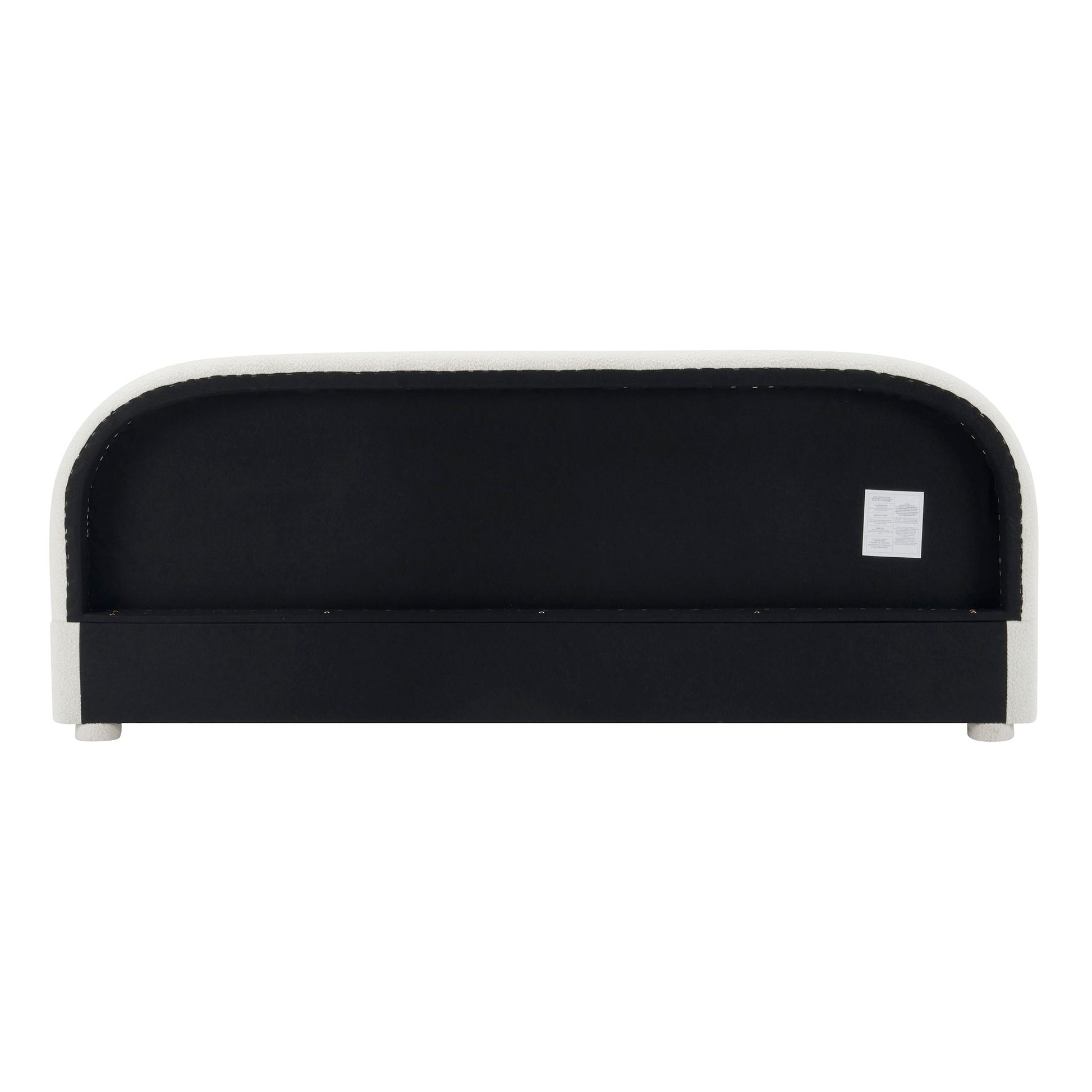 Upholstered Simple Modern Bedroom Bed With Curved Headboard - The Sleep Loft - Online Mattress Showroom NYC