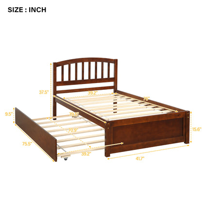 Platform Bed Wood Bed Frame With Trundle - The Sleep Loft - Online Mattress Showroom NYC