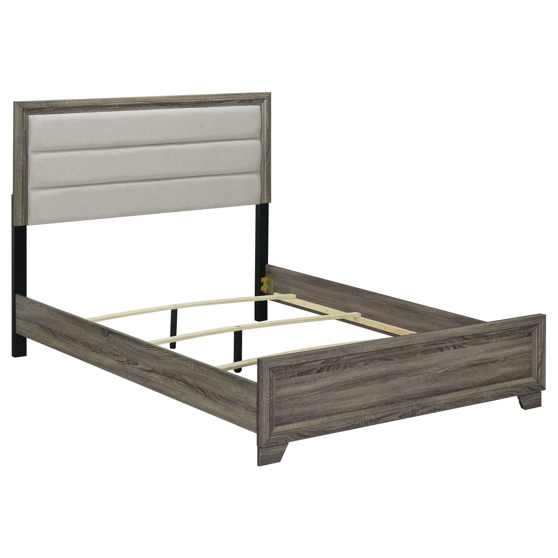 Funston - Queen Bed With Headboard - Brown Oak - The Sleep Loft - Online Mattress Showroom NYC