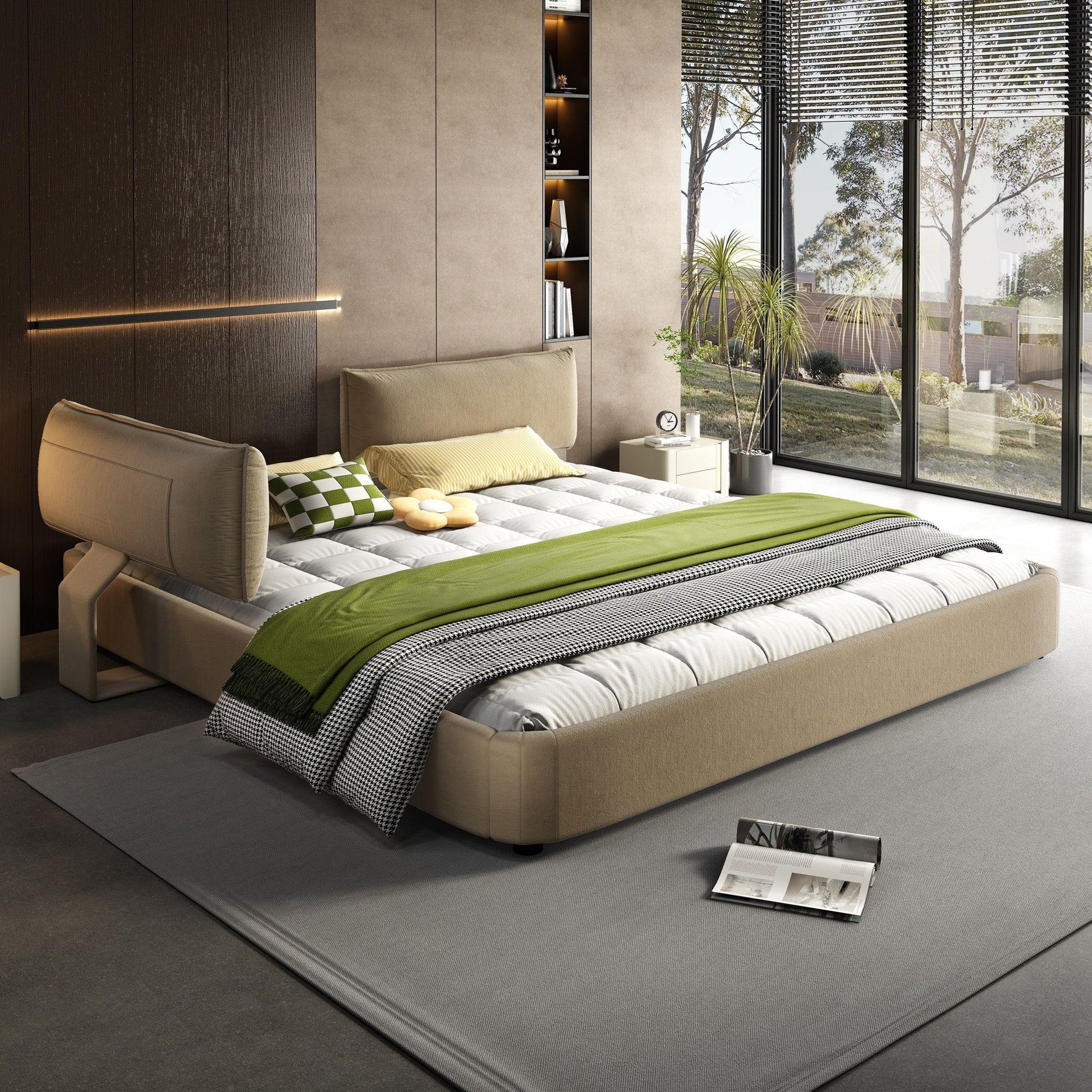 Cloud Bed Frame With Oversized Padded Movable Headboard - The Sleep Loft - Online Mattress Showroom NYC