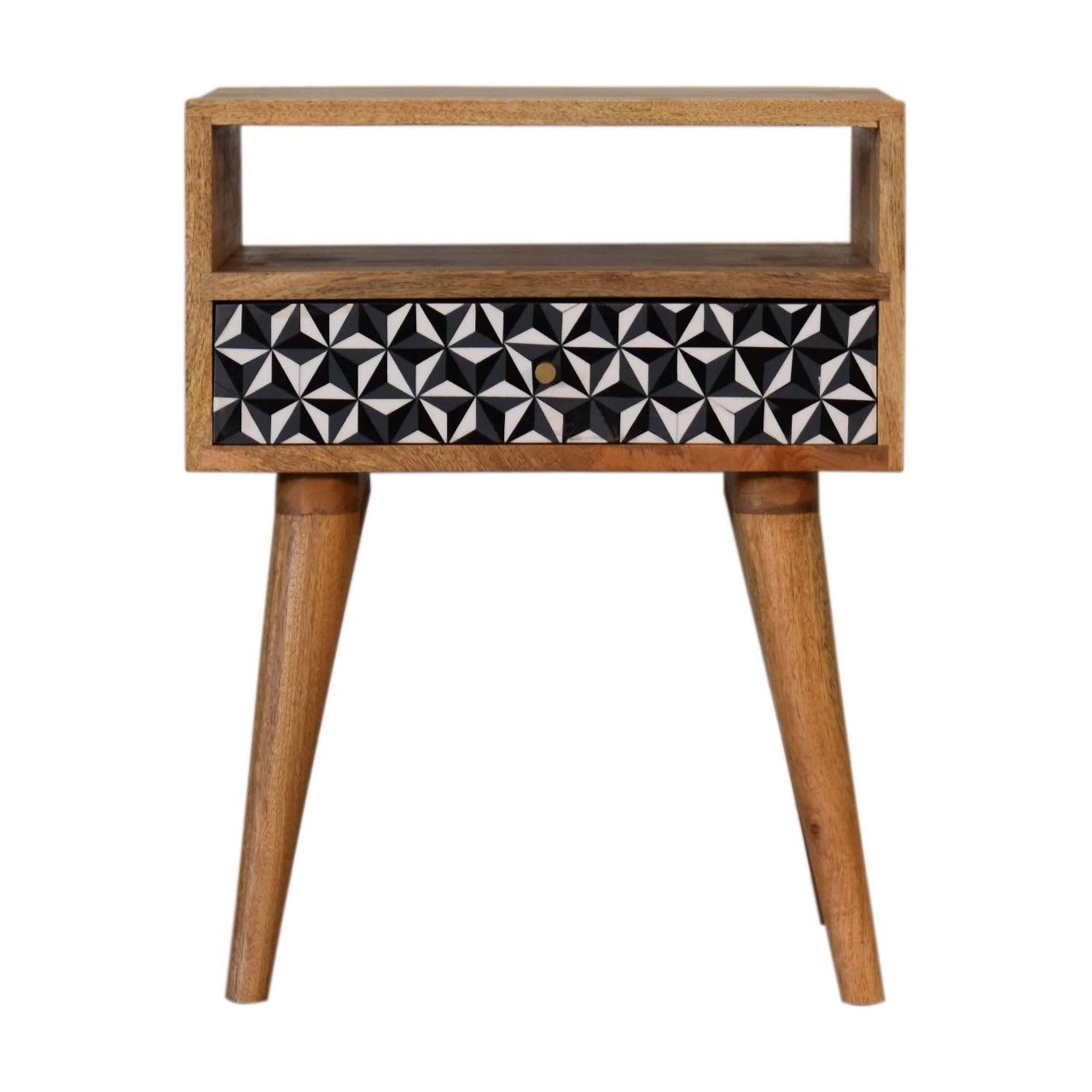 Mosaic Nightstand, 1 Drawer - Oak - The Sleep Loft - Online Mattress Showroom NYC