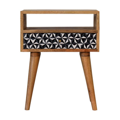 Mosaic Nightstand, 1 Drawer - Oak - The Sleep Loft - Online Mattress Showroom NYC