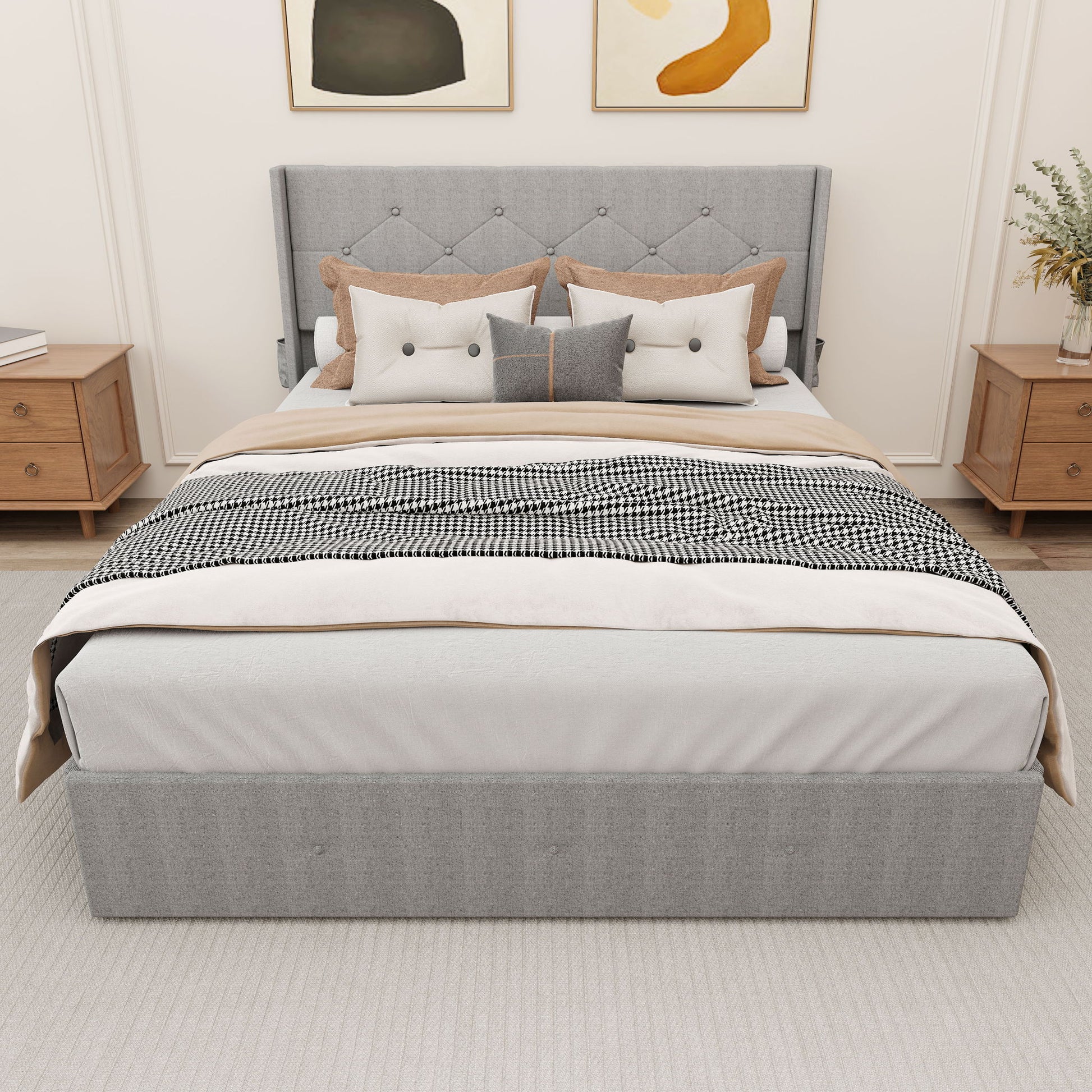 Bed With Gas Lift Storage, USB Ports - The Sleep Loft - Online Mattress Showroom NYC