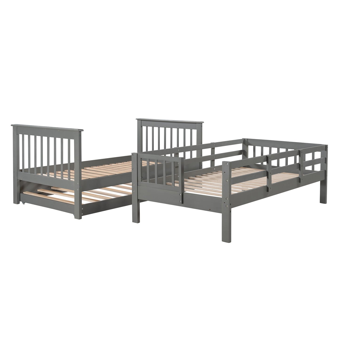 Stairway Bunk Bed With Storage And Guard Rail For Bedroom - The Sleep Loft - Online Mattress Showroom NYC