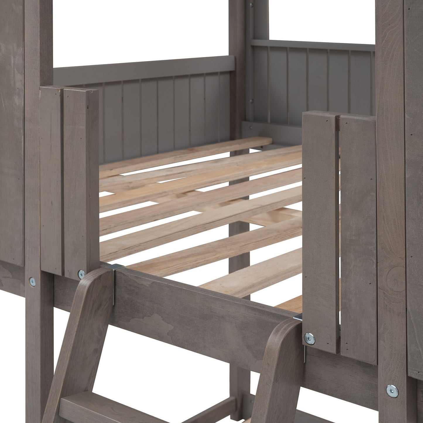 Bunk Bed With Roof, Window, Guardrail, Ladder - The Sleep Loft - Online Mattress Showroom NYC