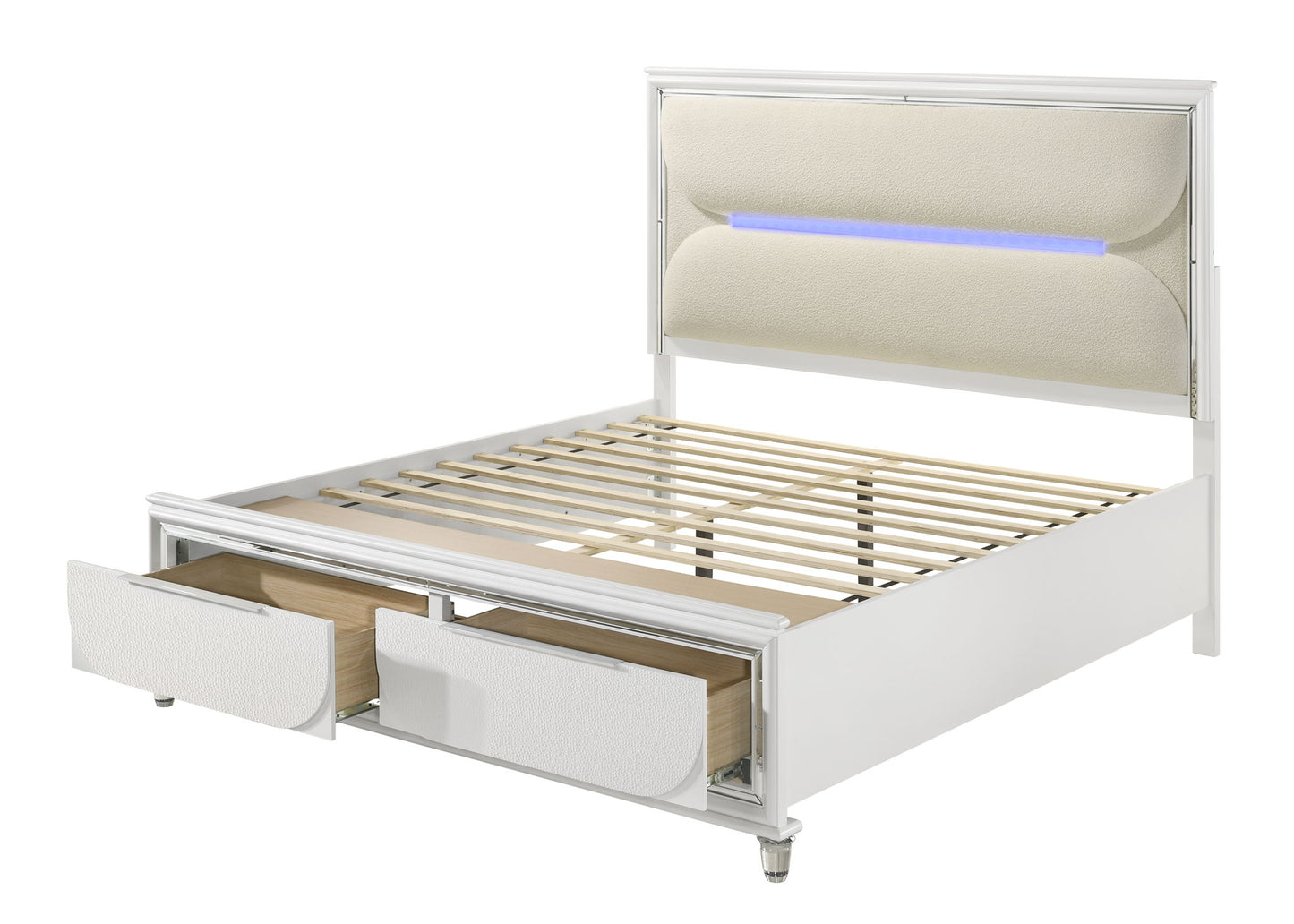 Tarian - Boucle With LED & Storage - The Sleep Loft - Online Mattress Showroom NYC