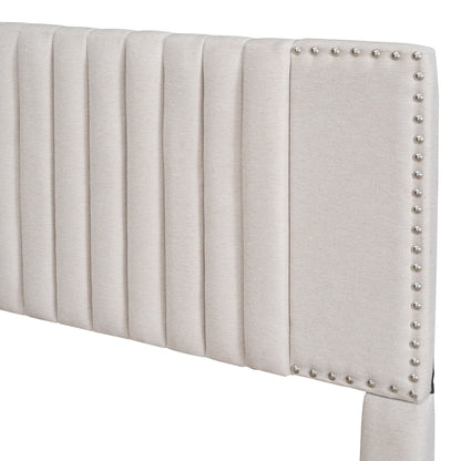 Upholstered Platform Bed With Drawers, Classic Headboard Design - The Sleep Loft - Online Mattress Showroom NYC