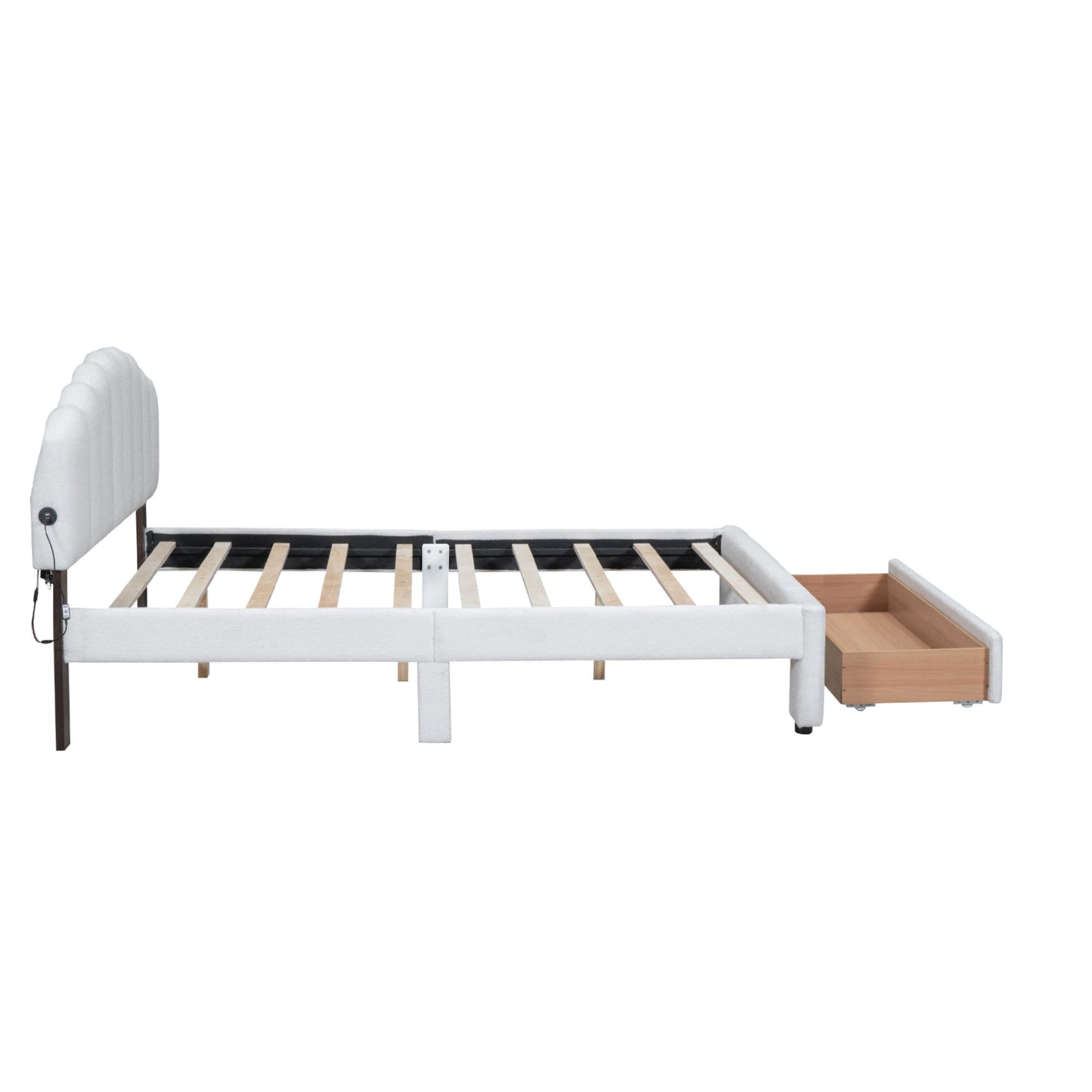 Upholstered Platform Bed With Drawer - The Sleep Loft - Online Mattress Showroom NYC