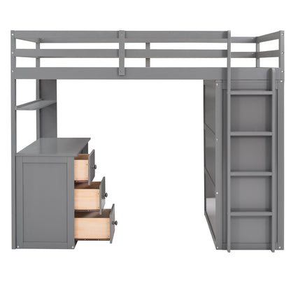 Loft Bed With Drawers, Desk, And Wardrobe - The Sleep Loft - Online Mattress Showroom NYC