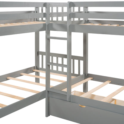 L Shaped Bunk Bed With Drawers - The Sleep Loft - Online Mattress Showroom NYC