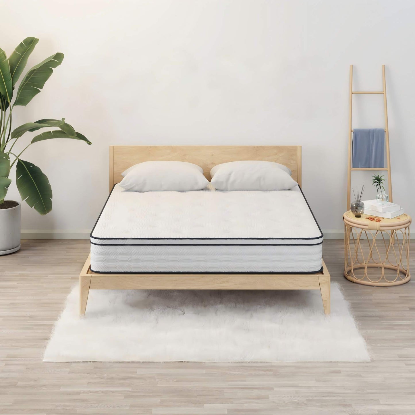 12'' Queen Hybrid Mattress With Pocket Springs And Memory Foam, Medium Firm Support - White - The Sleep Loft - Online Mattress Showroom NYC