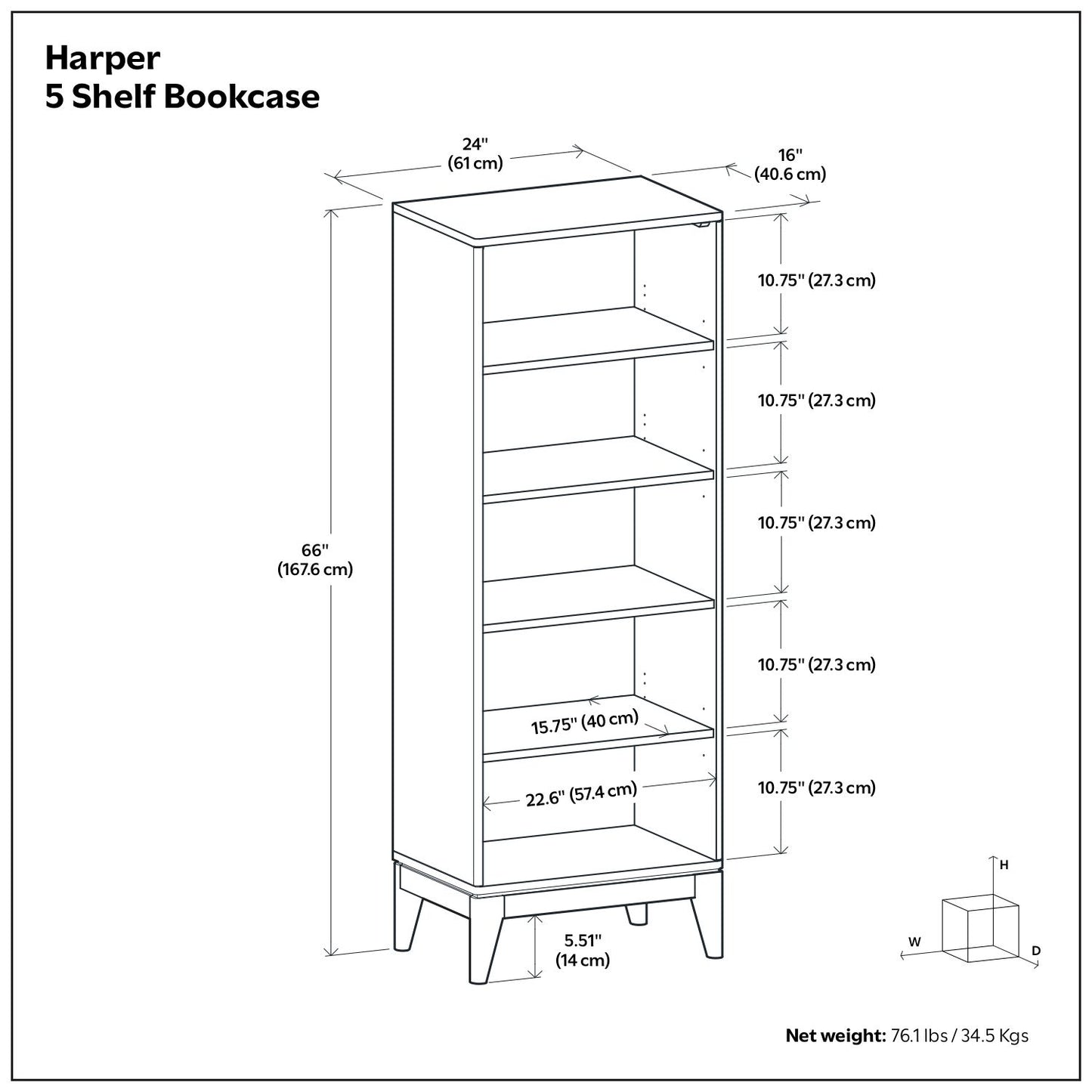 Harper - Handcrafted Bookcase With Storage - The Sleep Loft - Online Mattress Showroom NYC