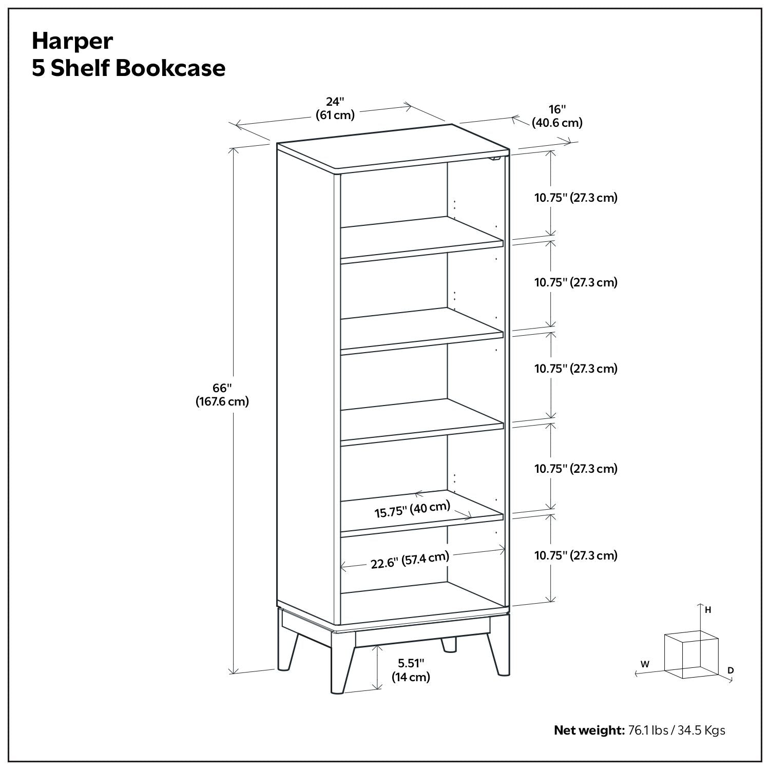 Harper - Handcrafted Bookcase With Storage - The Sleep Loft - Online Mattress Showroom NYC