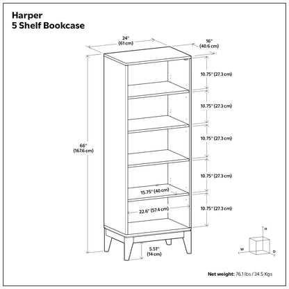 Harper - Handcrafted Bookcase With Storage - The Sleep Loft - Online Mattress Showroom NYC