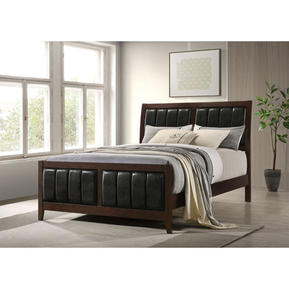 Queen Panel Bed With Upholstered Headboard And Footboard - Brown - The Sleep Loft - Online Mattress Showroom NYC