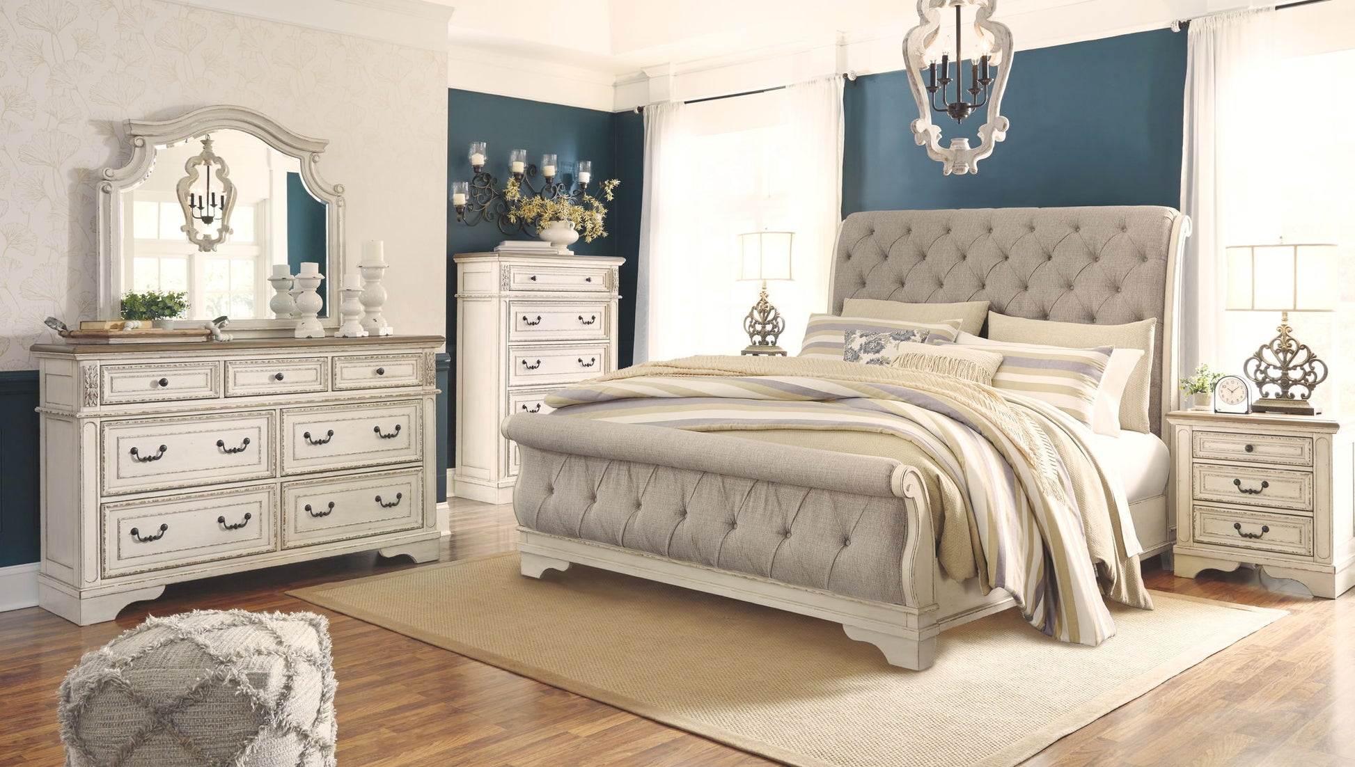 Realyn - Upholstered Sleigh Bed - The Sleep Loft - Online Mattress Showroom NYC