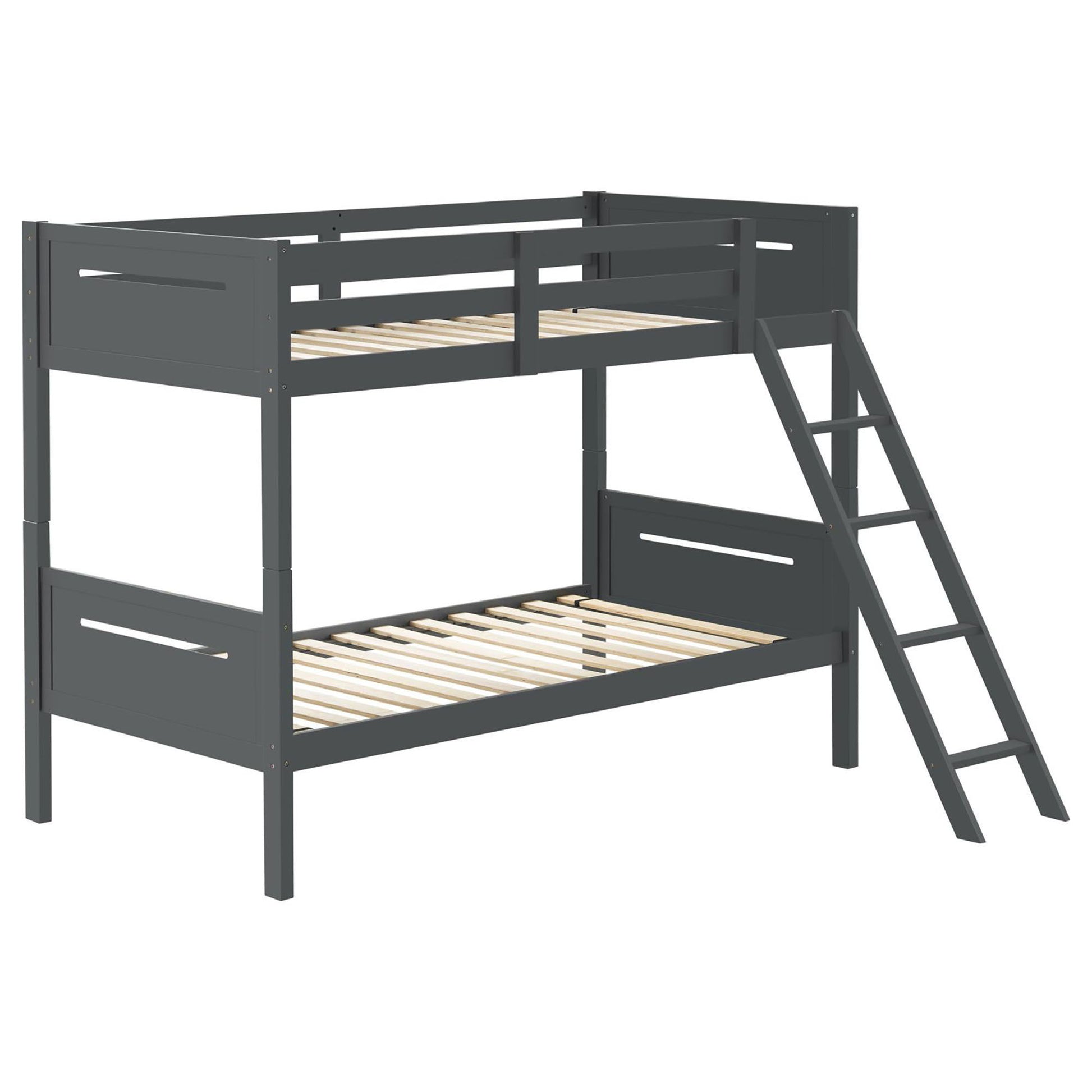 Bunk Bed With Built In Ladder, Safety Guardrails And Angled Access Step - The Sleep Loft - Online Mattress Showroom NYC