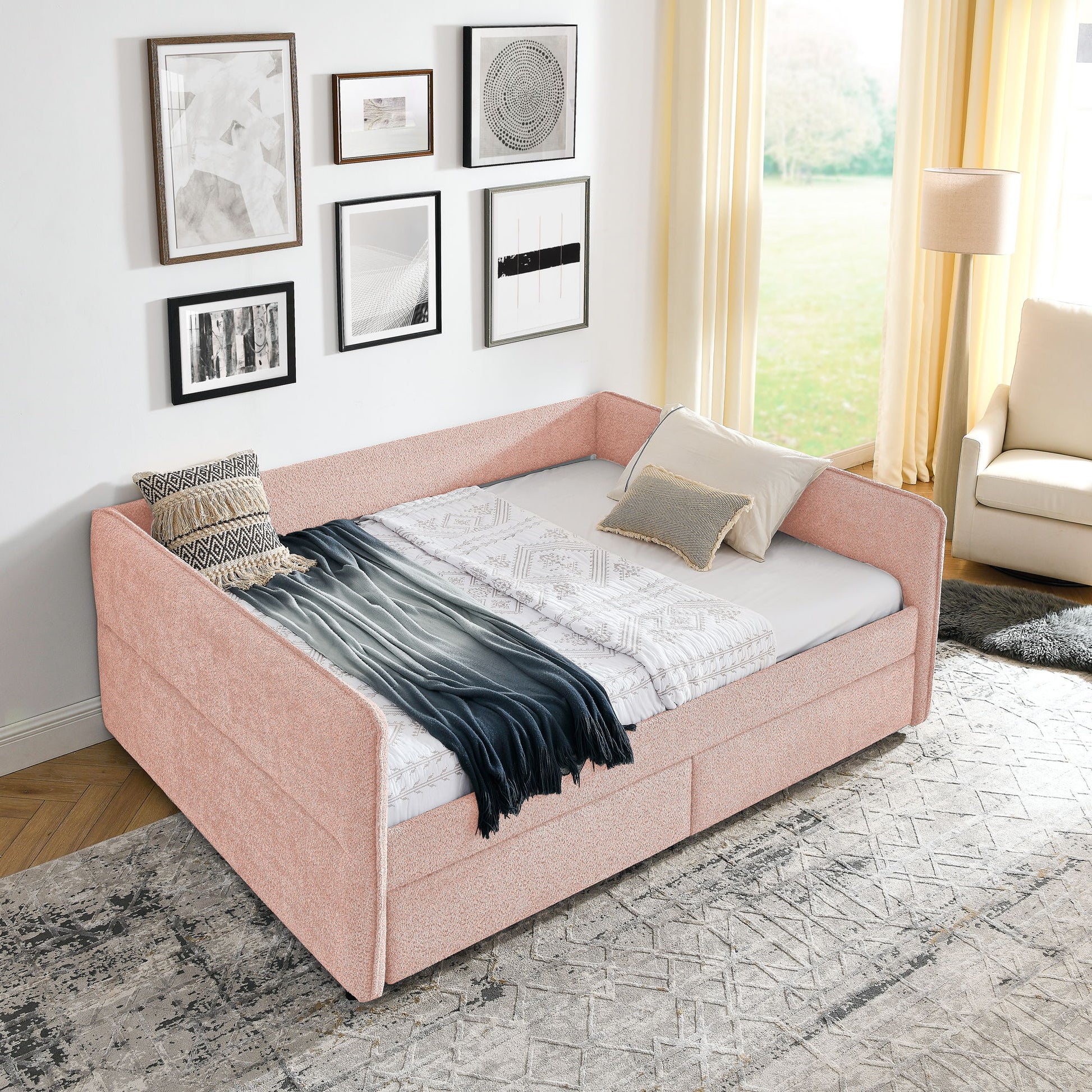 Upholstered Daybed & 2 Drawers - The Sleep Loft - Online Mattress Showroom NYC