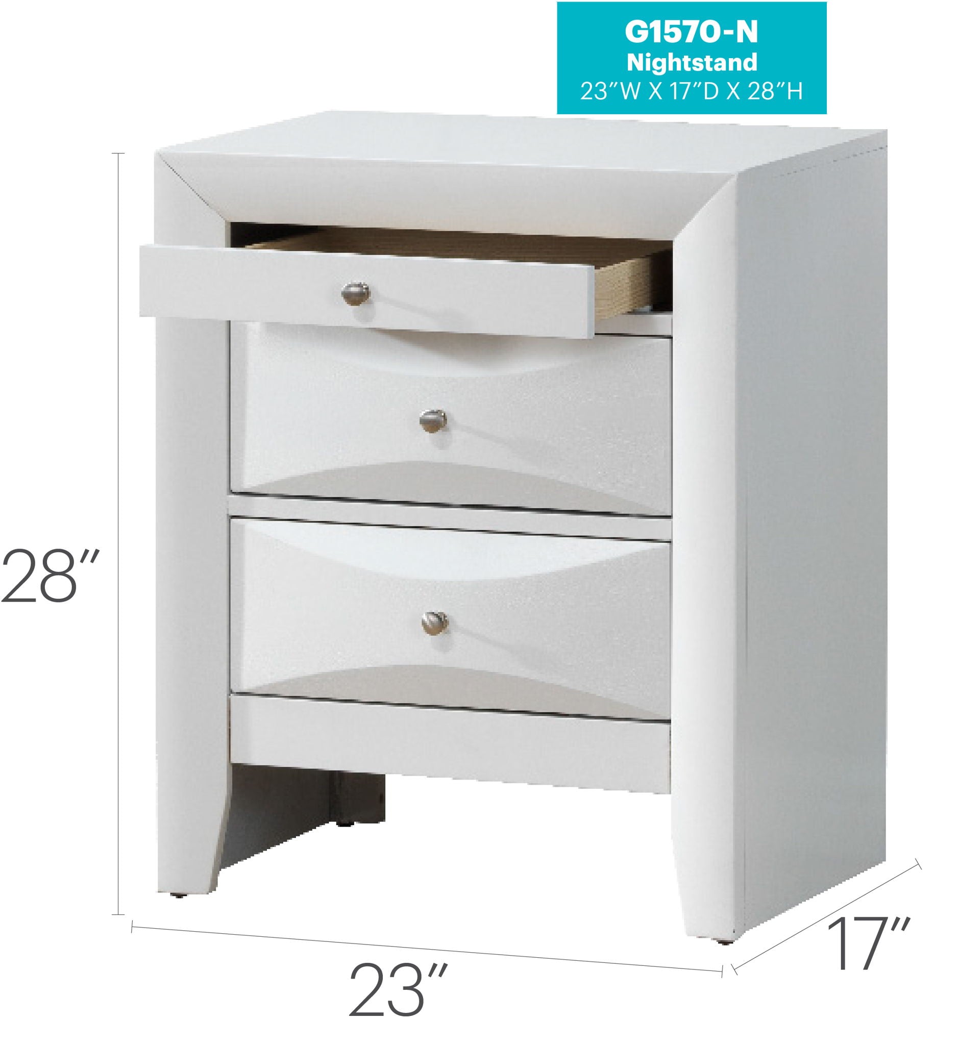 Modern Design Nightstand - The Sleep Loft - Online Mattress Showroom NYC