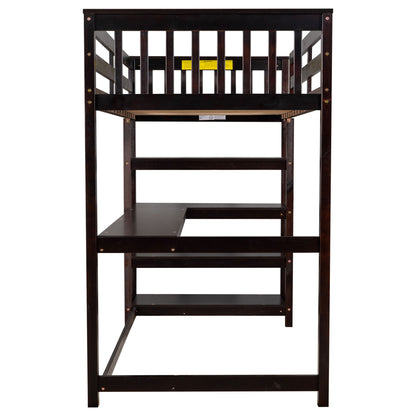 Loft Bed With Storage Shelves And Under Bed Desk - The Sleep Loft - Online Mattress Showroom NYC