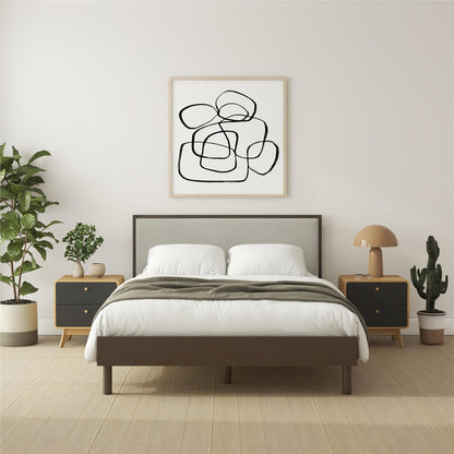 Minimalist Upholstered Headboard - The Sleep Loft - Online Mattress Showroom NYC