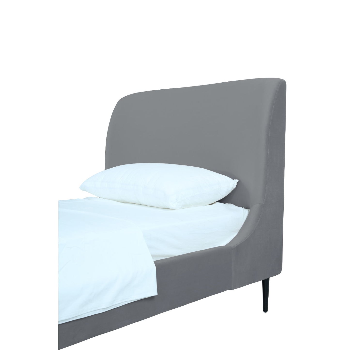 Twin Bed With Curved Headboard - Gray / Black - The Sleep Loft - Online Mattress Showroom NYC