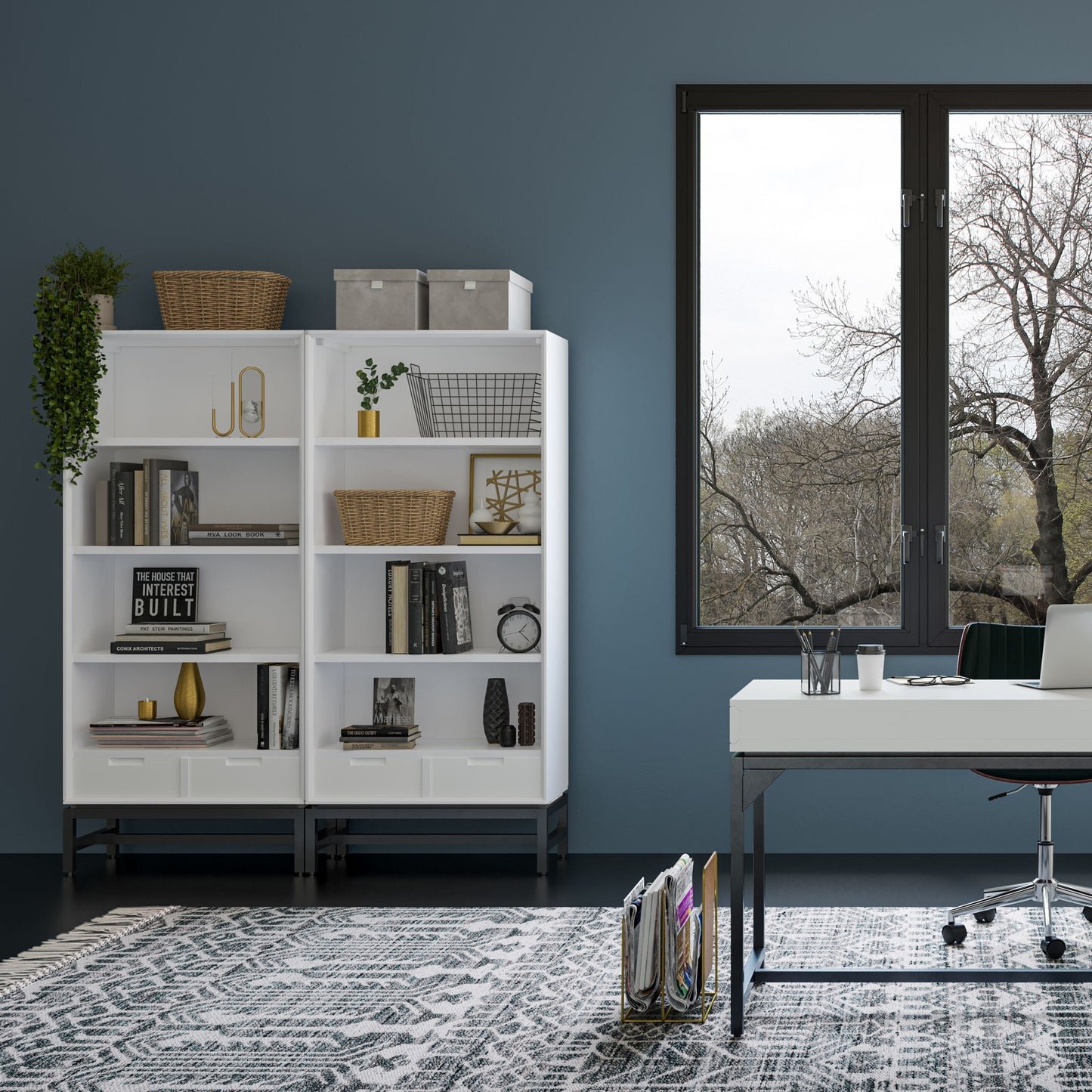 Banting - Mid Century Handcrafted Bookcase - The Sleep Loft - Online Mattress Showroom NYC