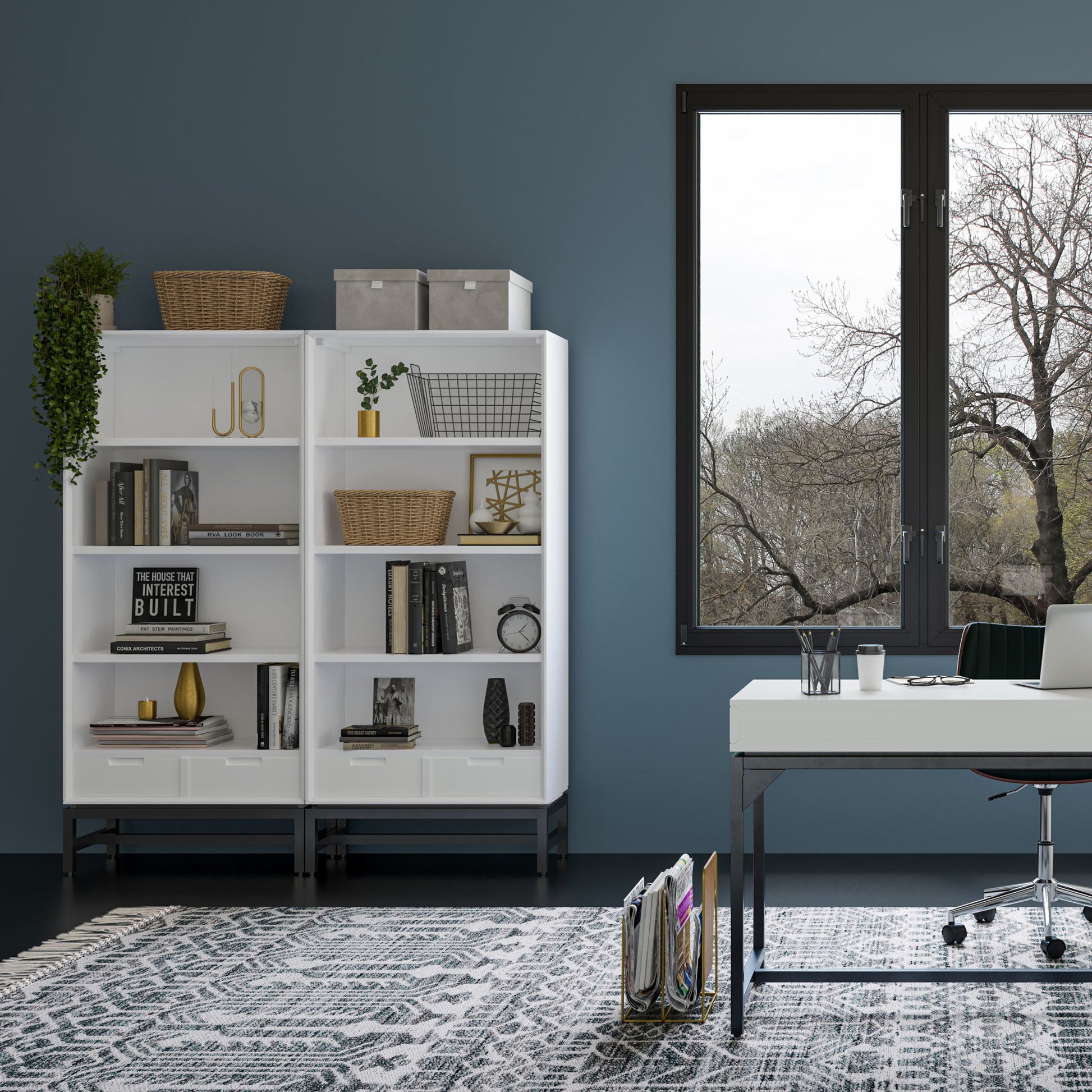 Banting - Mid Century Handcrafted Bookcase - The Sleep Loft - Online Mattress Showroom NYC