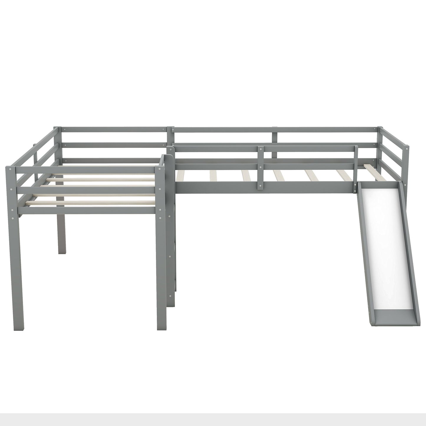 L Shaped Loft Bed With Ladder And Slide - The Sleep Loft - Online Mattress Showroom NYC