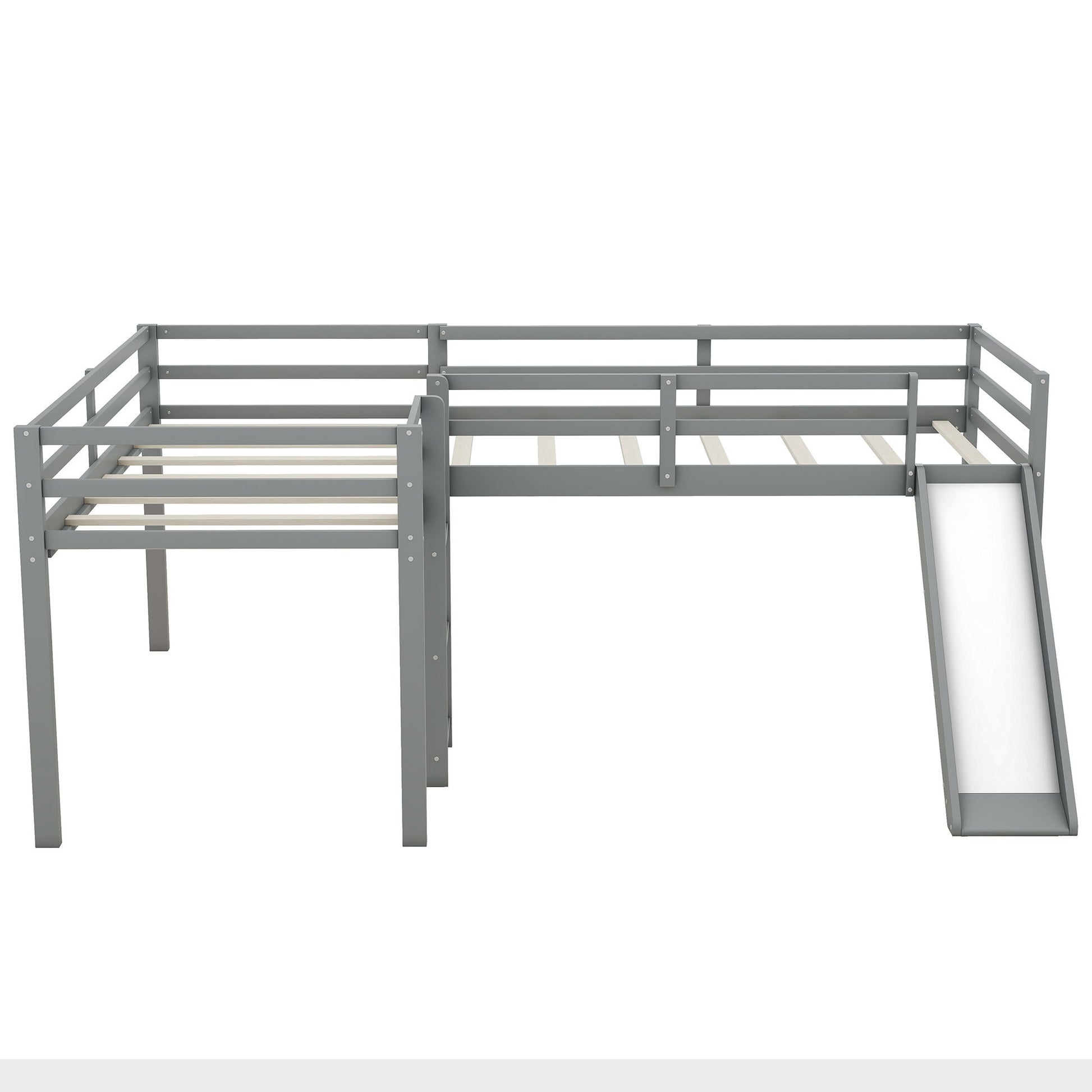 L Shaped Loft Bed With Ladder And Slide - The Sleep Loft - Online Mattress Showroom NYC