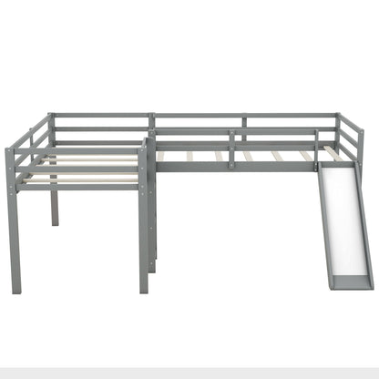 L Shaped Loft Bed With Ladder And Slide - The Sleep Loft - Online Mattress Showroom NYC