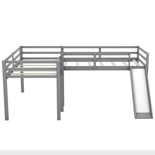 L Shaped Loft Bed With Ladder And Slide - The Sleep Loft - Online Mattress Showroom NYC