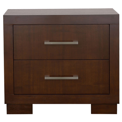 Polk - 2 Drawer Nightstand With Slim Handles - Cappuccino - The Sleep Loft - Online Mattress Showroom NYC