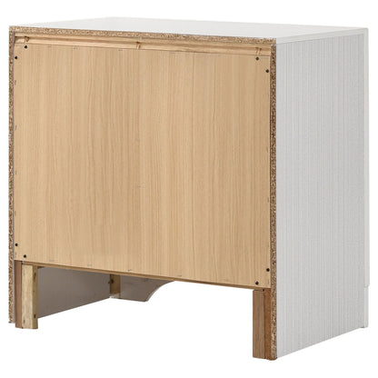 Transitional 2 Drawer Nightstand With Hidden Jewelry Tray