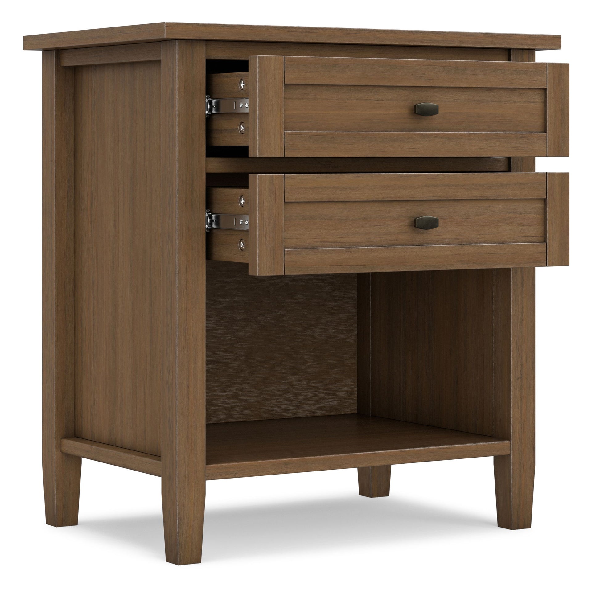 Warm Shaker - Bedside Table With 2 Drawers - Brown - The Sleep Loft - Online Mattress Showroom NYC