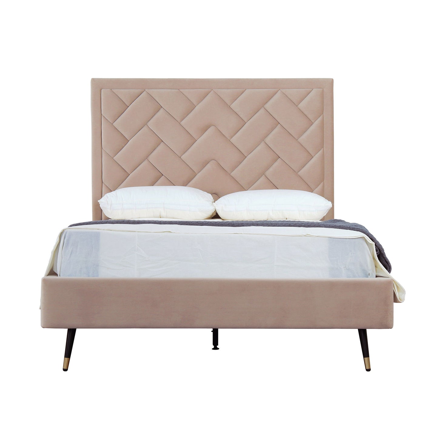 Crosby - Bed With Upholstered Headboard And Slats - The Sleep Loft - Online Mattress Showroom NYC
