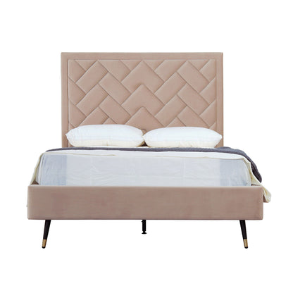 Crosby - Bed With Upholstered Headboard And Slats - The Sleep Loft - Online Mattress Showroom NYC