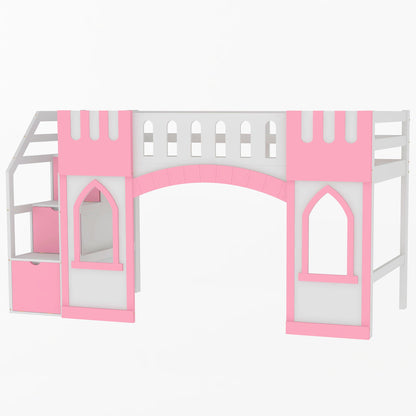 Loft Bed With Storage Staircase And Windows - The Sleep Loft - Online Mattress Showroom NYC