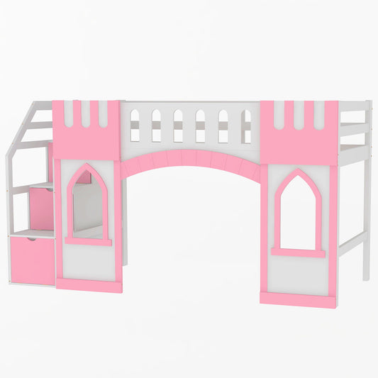 Loft Bed With Storage Staircase And Windows - The Sleep Loft - Online Mattress Showroom NYC