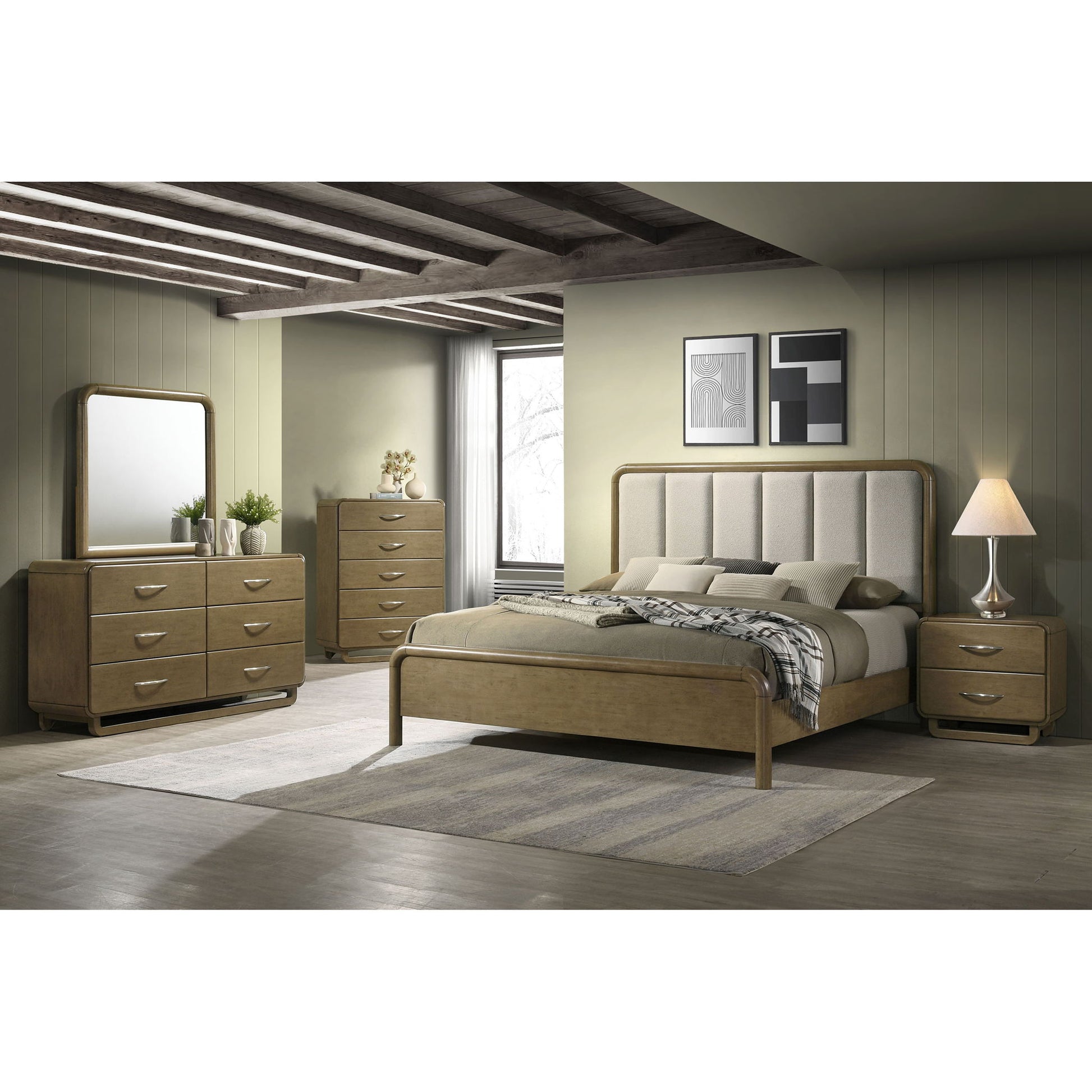Bernardo - Eastern King Upholstered Bed - Nutmeg Brown - The Sleep Loft - Online Mattress Showroom NYC