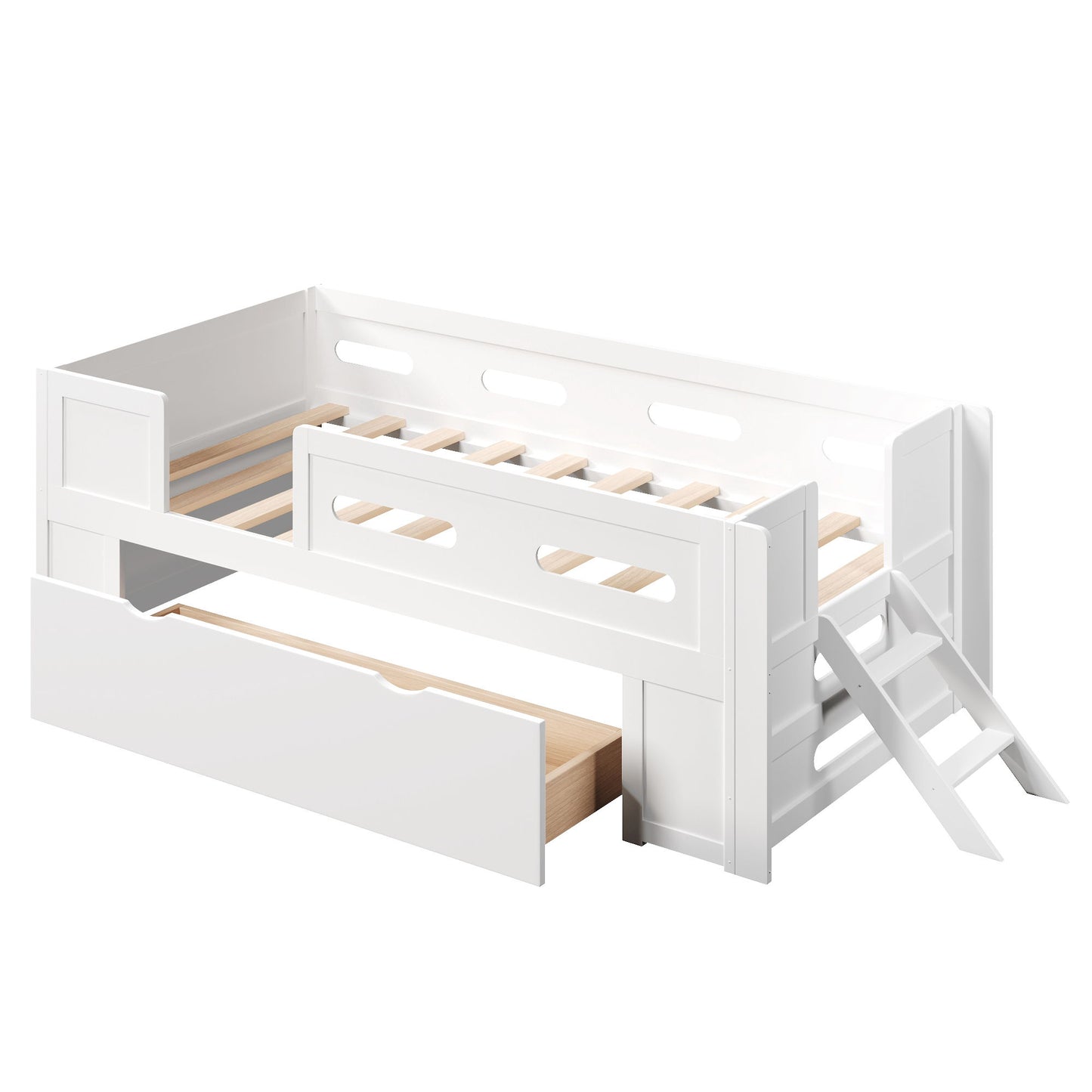 Platform Bed With Guardrail And Drawer - The Sleep Loft - Online Mattress Showroom NYC
