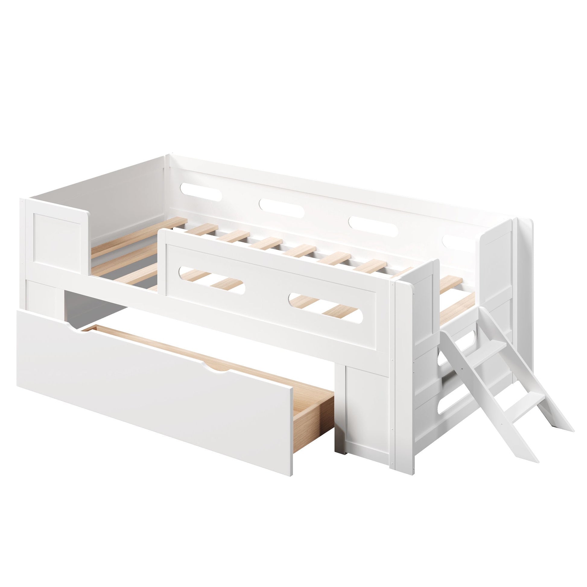 Platform Bed With Guardrail And Drawer - The Sleep Loft - Online Mattress Showroom NYC
