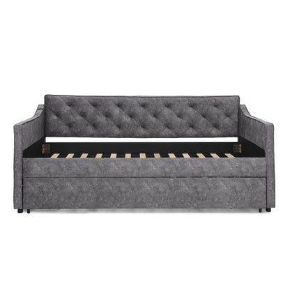 Daybed With Pop Up Trundle And USB Charging Armrest - The Sleep Loft - Online Mattress Showroom NYC